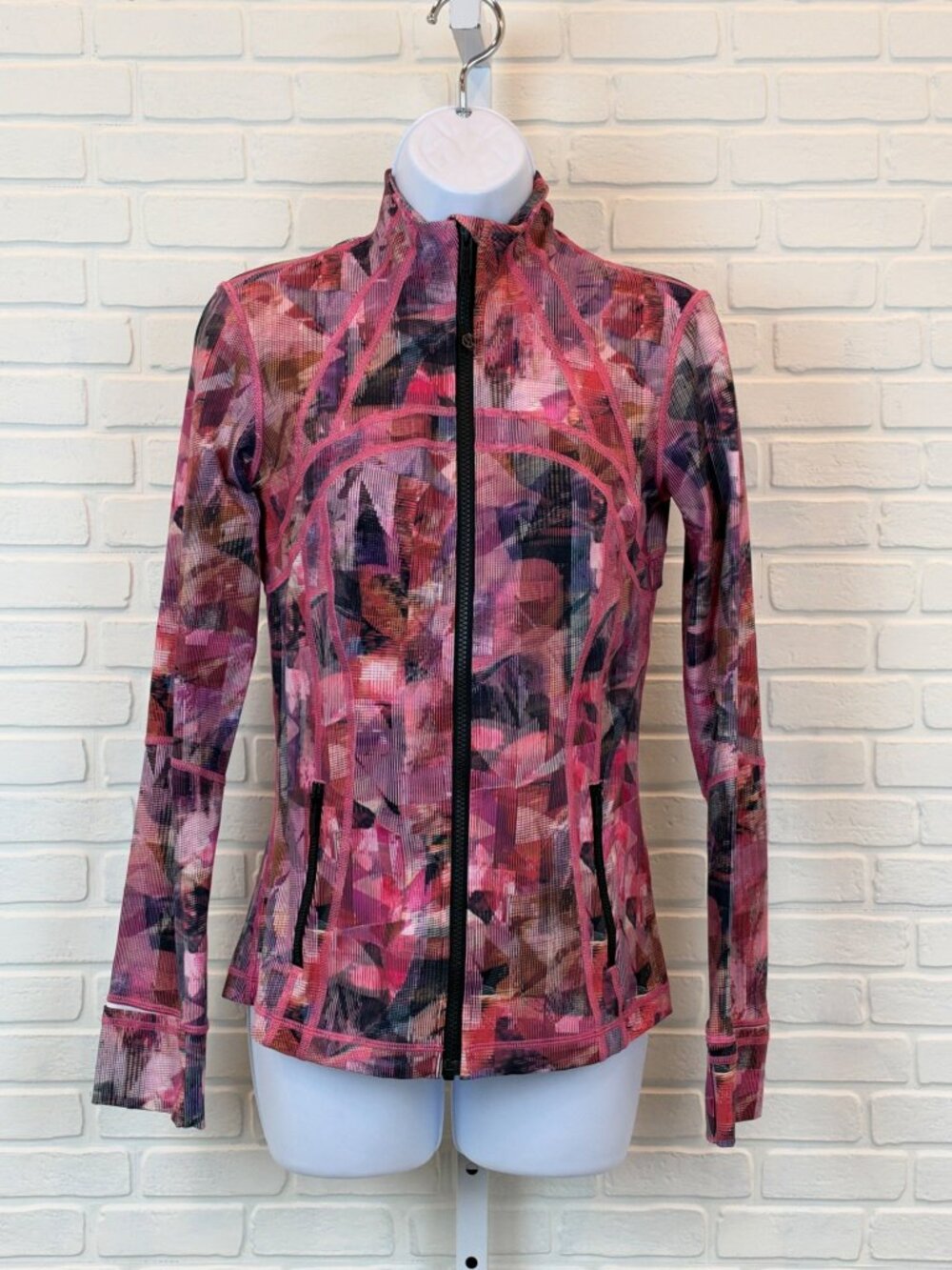 Lululemon Zip Jacket Define Abstract Print Pink Multi 6